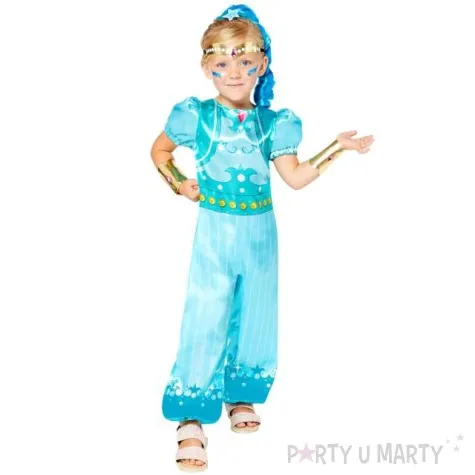 stroj dla dzieci shimmer i shine blekitny amscan 104 116 cm