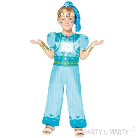 stroj dla dzieci shimmer i shine blekitny amscan 104 116 cm