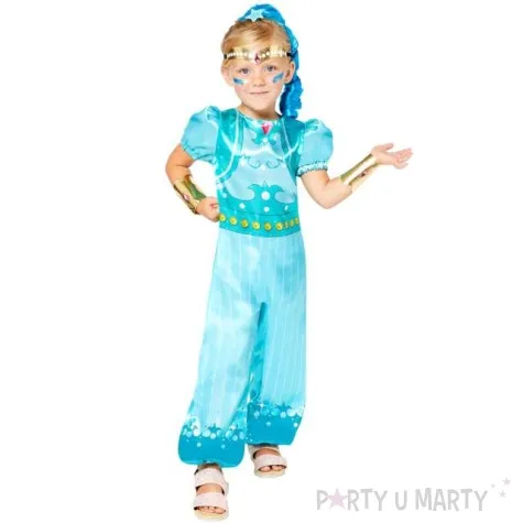 stroj dla dzieci shimmer i shine blekitny amscan 116 128 cm