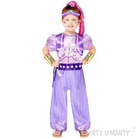 stroj dla dzieci shimmer i shine fioletowy amscan 116 128 cm