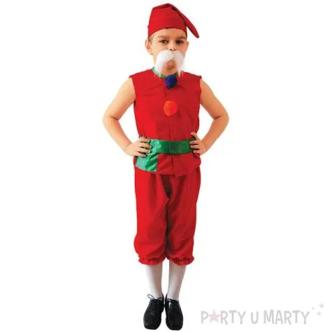 stroj dla dzieci skrzat czerwony kraszek rozm 110 116 cm