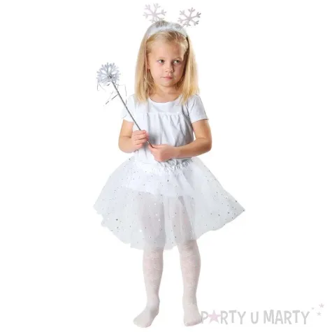 stroj dla dzieci sniezynka opaska spodniczka i rozdzka kraszek rozm uniw