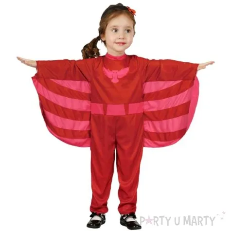 stroj dla dzieci sowa superbohaterka czerwony godan 98 104 cm