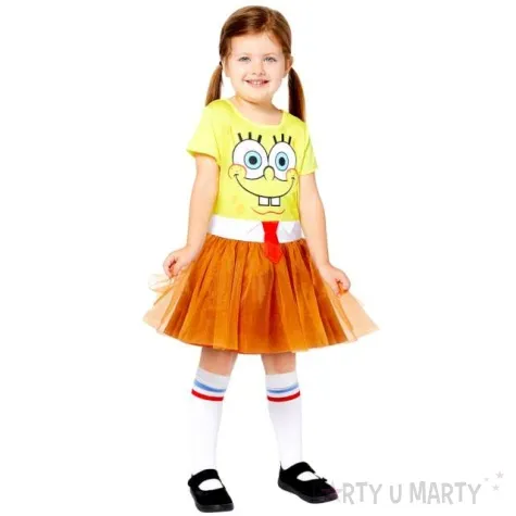 stroj dla dzieci spongebob kanciastoporty dziewczynka amscan rozm 128 140 cm