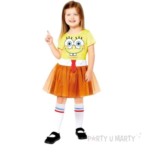 stroj dla dzieci spongebob kanciastoporty dziewczynka amscan rozm 140 152 cm