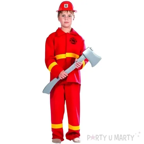 stroj dla dzieci strazak bohater czerwony partytino 110 116 cm