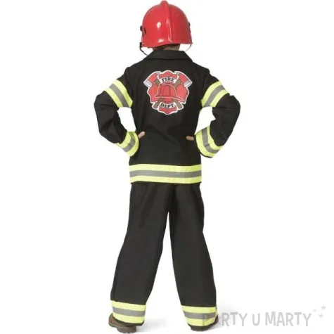 stroj dla dzieci strazak czarny funny fashion 116 cm