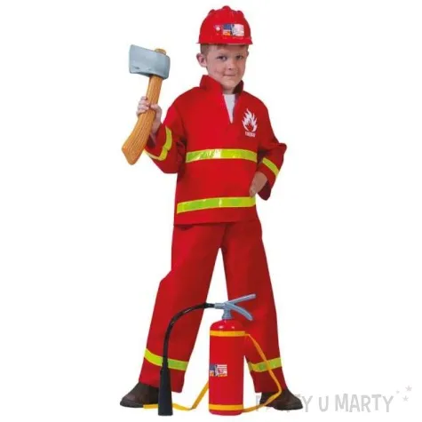 stroj dla dzieci strazak czerwony funny fashion 140 cm