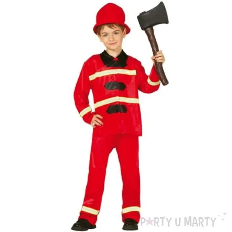 stroj dla dzieci strazak dzielny marek czerwony guirca 122 128 cm