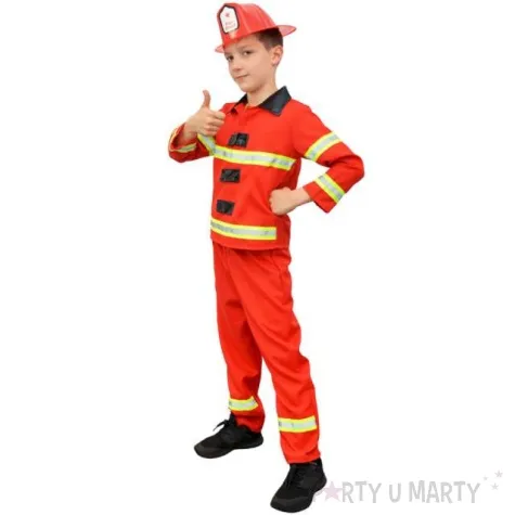 stroj dla dzieci strazak ok czerwony arpex rozm 110 120 cm