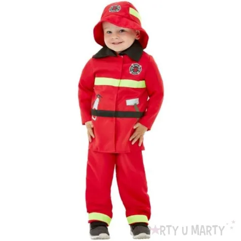 stroj dla dzieci strazak romek czerwony smiffys rozm 130 140 cm