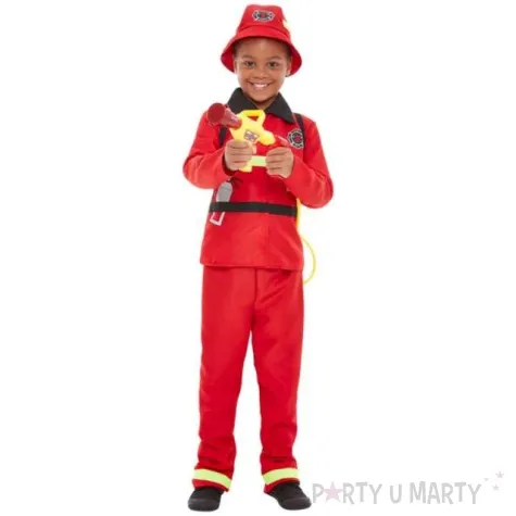 stroj dla dzieci strazak romek czerwony smiffys rozm 130 140 cm