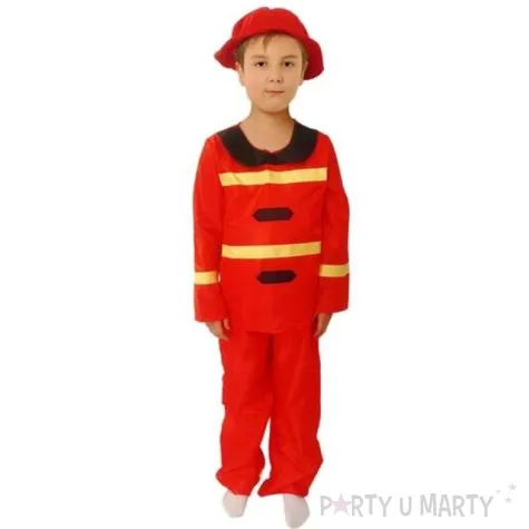 stroj dla dzieci strazak super tomek czerwony partytino 122 128 cm