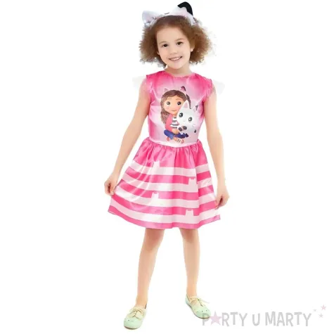 stroj dla dzieci sukienka gabby koci domek gabi rozowy rubies 98 110