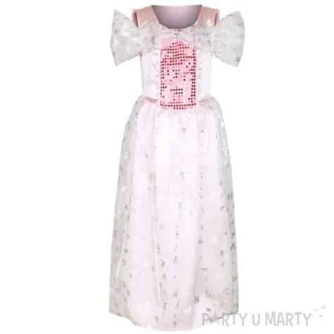stroj dla dzieci sukienka ksiezniczki rozowa kraszek rozm 130 140
