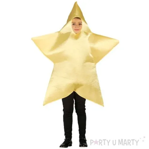 stroj dla dzieci swiateczna gwiazdka zloty guirca rozm 5 6 lat