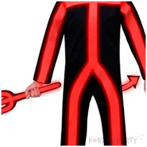 stroj dla dzieci swiecacy diabel czerwony amscan 10 12 lat