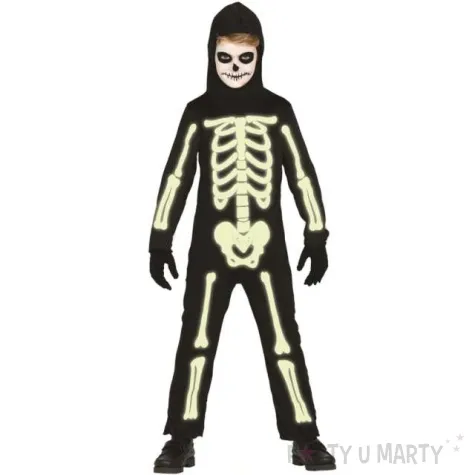 stroj dla dzieci swiecacy szkielet guirca rozm 10 12 lat