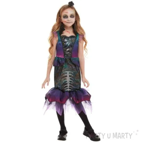 stroj dla dzieci syrena szkielet smiffys rozm 130 140 cm