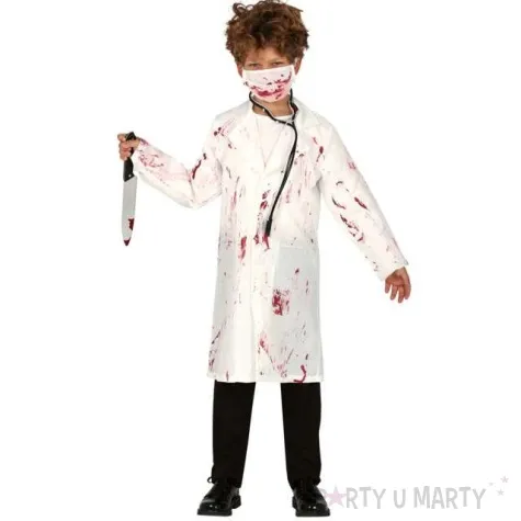 stroj dla dzieci szalony dentysta bialy guirca 7 9 lat