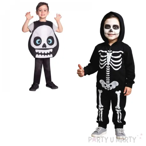 stroj dla dzieci szkielet czarno bialy amscan 3 4 lata