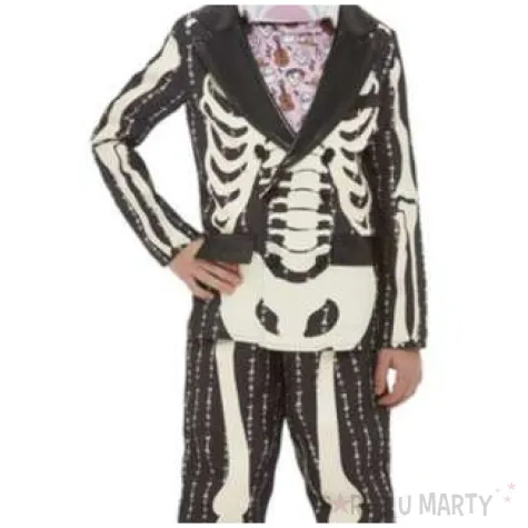 stroj dla dzieci szkielet elegant swieto zmarlych smiffys rozm 130 140 cm