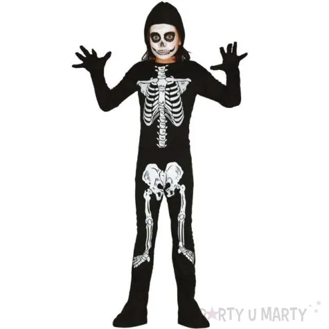 stroj dla dzieci szkieletor koscisty czarno bialy guirca 10 12 lat