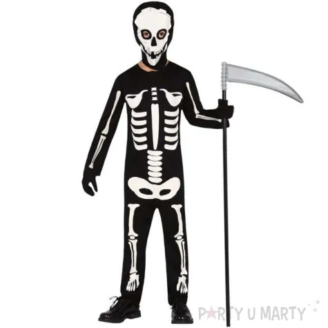 stroj dla dzieci szkieletor koscisty czarno bialy guirca 5 6 lat