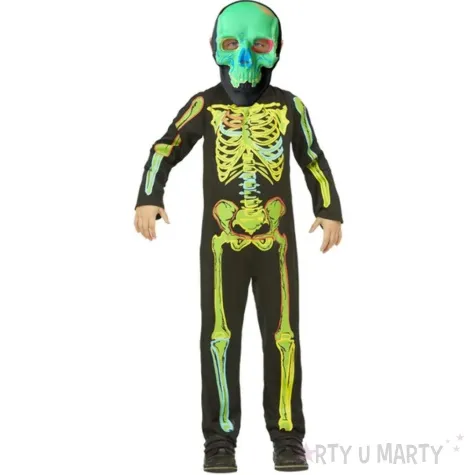 stroj dla dzieci szkieletor swiecacy w ciemnosci smiffys 146 158cm