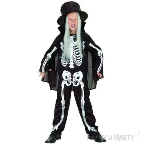 stroj dla dzieci szkieletor z peleryna 110 122