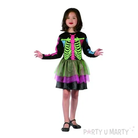 stroj dla dzieci szkieletorka kolorowa rozm 120 130 cm