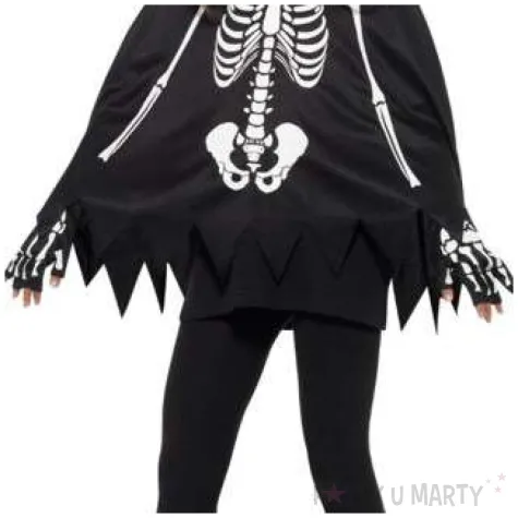 stroj dla dzieci szkieletorka poncho smiffys 110 120 cm