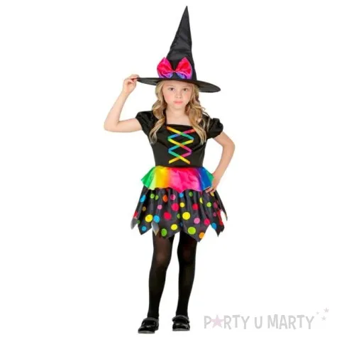 stroj dla dzieci teczowa czarownica mix widmann 8 10 lat