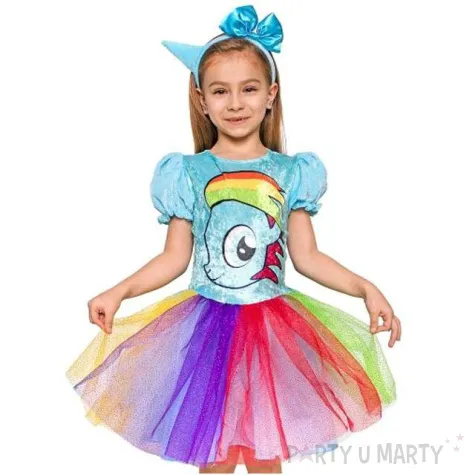 stroj dla dzieci teczowy jednorozec godan rozm 110 120 cm