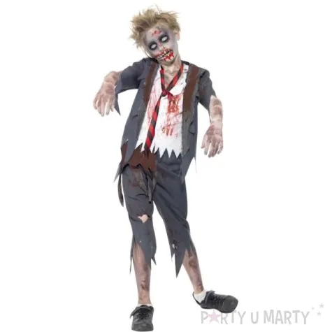 stroj dla dzieci uczen zombie szary smiffys rozm 130 140 cm