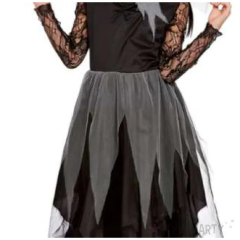 stroj dla dzieci upiorna panna mloda czarny smiffys rozm 146 158 cm