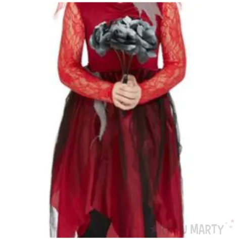 stroj dla dzieci upiorna panna mloda czerwony smiffys rozm 116 128 cm