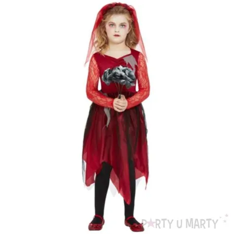 stroj dla dzieci upiorna panna mloda czerwony smiffys rozm l