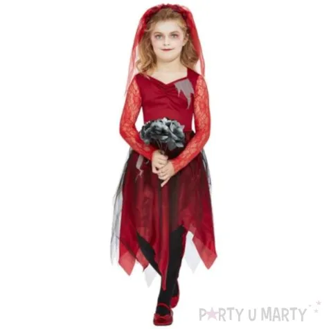 stroj dla dzieci upiorna panna mloda czerwony smiffys rozm l