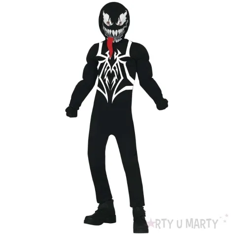 stroj dla dzieci venom czarny bialy guirca 146 152 cm