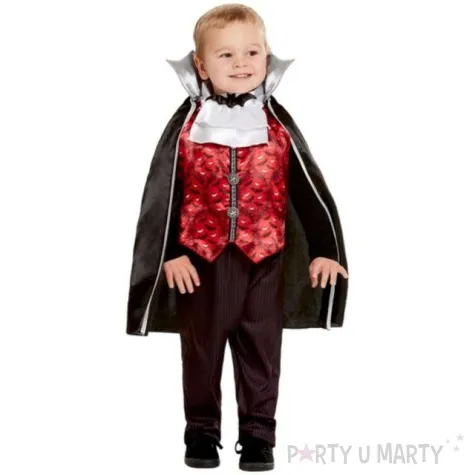 stroj dla dzieci wampir dracula czarno czerwony smiffys 3 4 lata