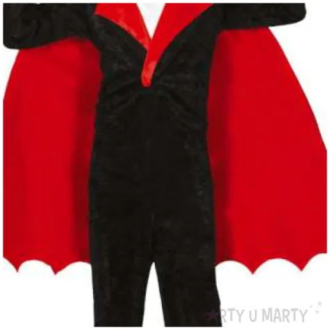 stroj dla dzieci wampir drakula czarno czerwony guirca rozm 5 6 lata