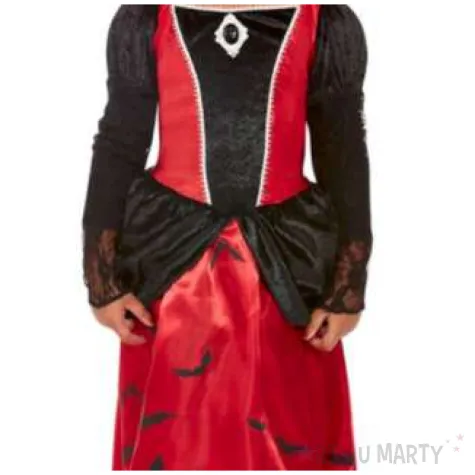 stroj dla dzieci wampirzyca czarno czerwony smiffys 3 4 lata