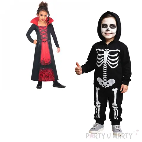 stroj dla dzieci wampirzyca rozany ogrod czarno czerwony amscan 10 12 lat