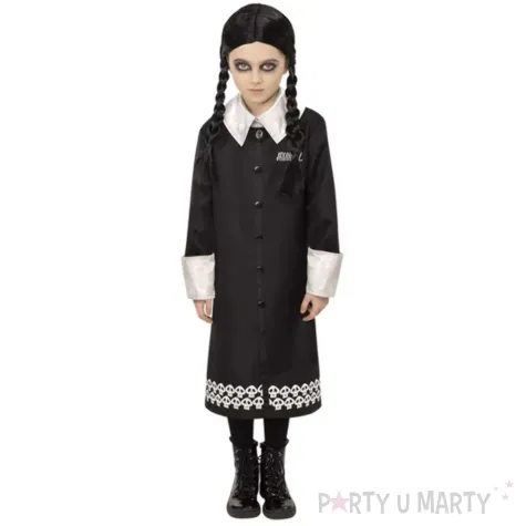 stroj dla dzieci wednesday addams czarny smiffys 116 128 cm