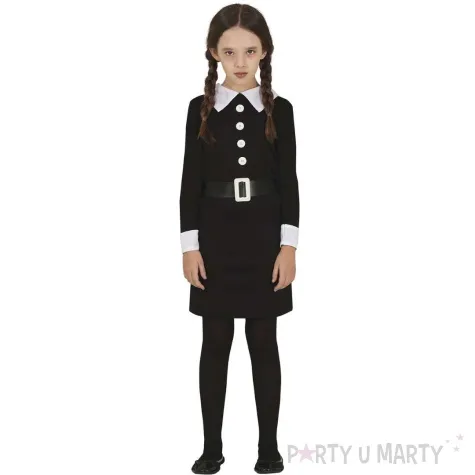 stroj dla dzieci wednesday addams mundurek guirca 98 104 cm