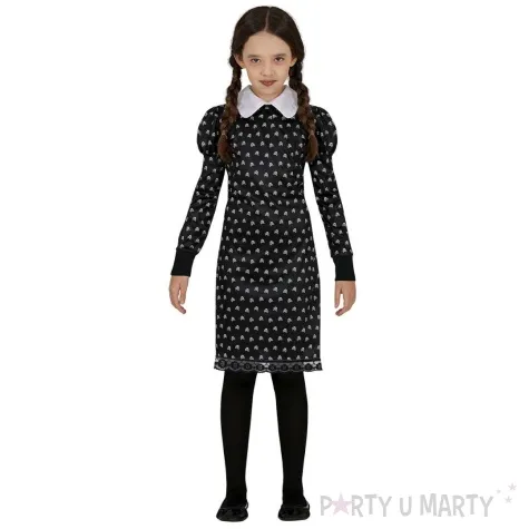 stroj dla dzieci wednesday addams sukienka guirca rozm 98 104 cm