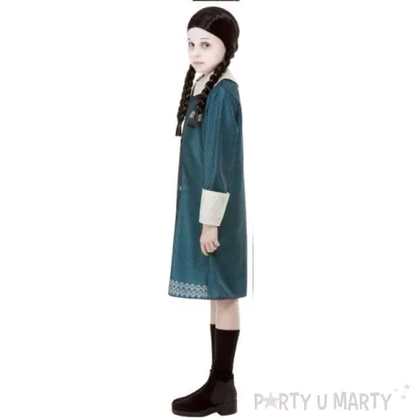 stroj dla dzieci wednesday addams turkusowy smiffys 130 140 cm
