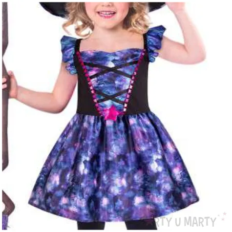 stroj dla dzieci wiedzma eco niebiesko czarny amscan 2 3 lata