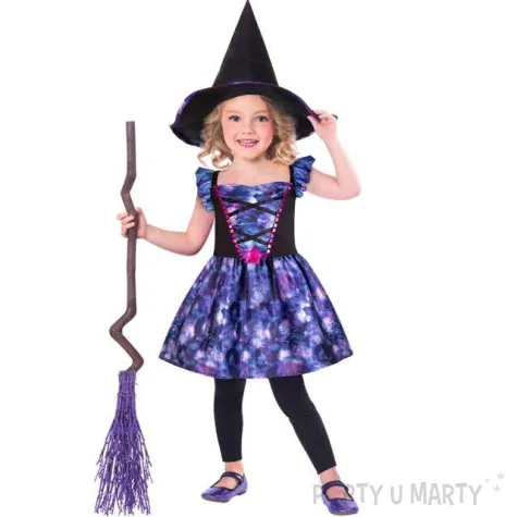 stroj dla dzieci wiedzma eco niebiesko czarny amscan 3 4 lata